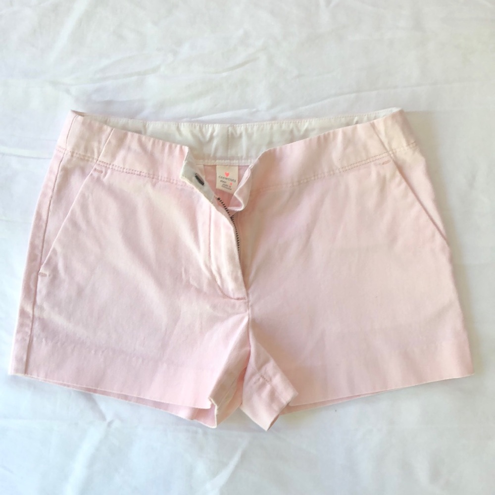 Pale pink Crewcuts chino shorts